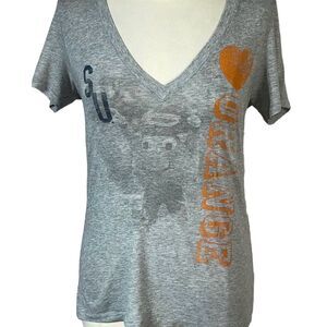Victoria's Secret Pink Syracuse University Women's V-Neck T-Shirt Gray Size L